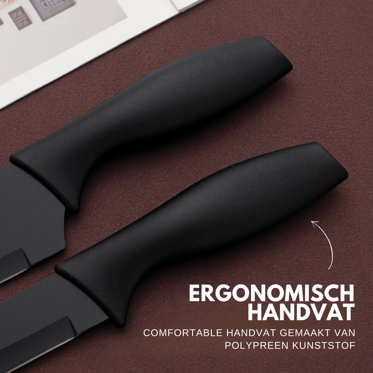 6 Delige Messenset Zwart