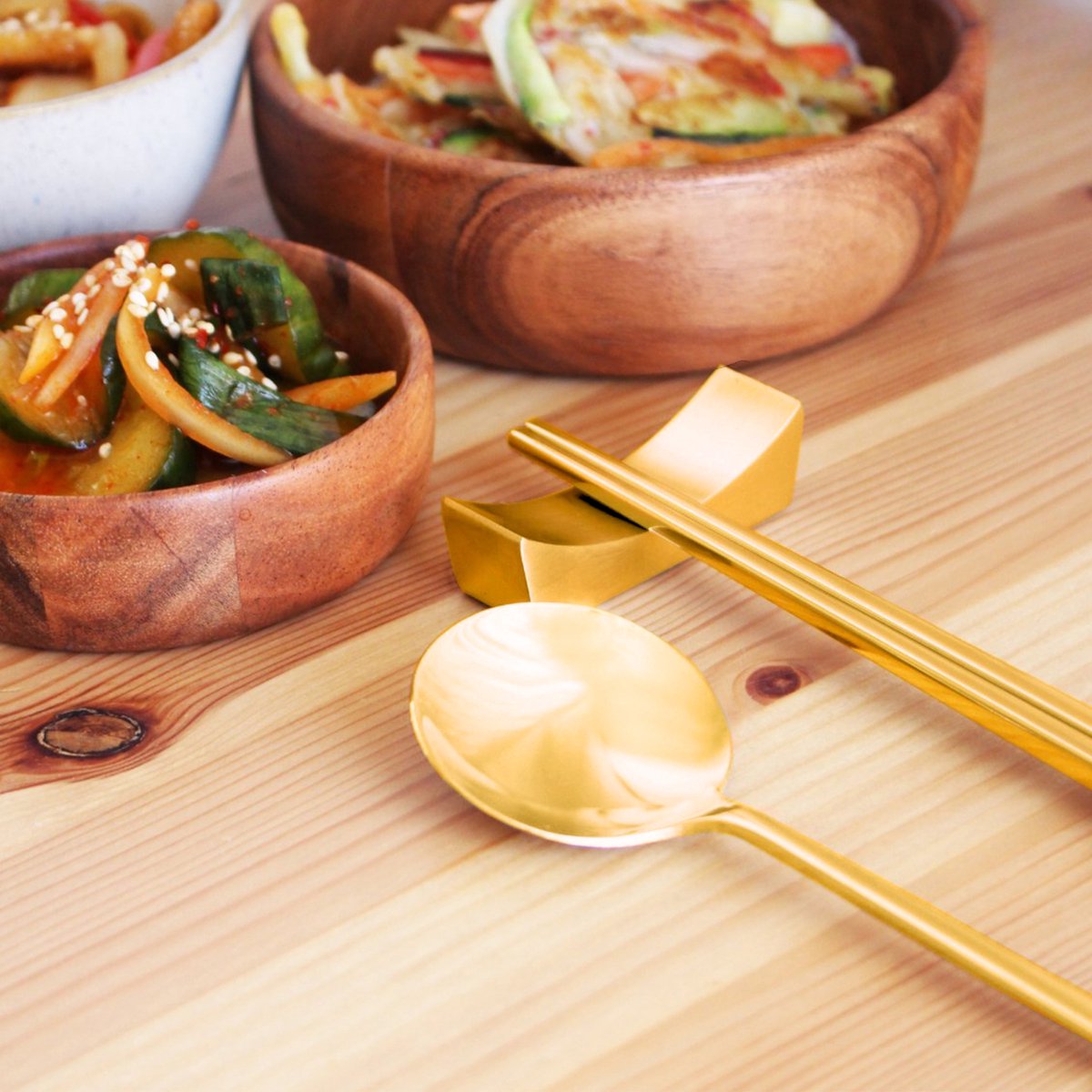 Koreaanse Eetlepel 5 Stuks Goud