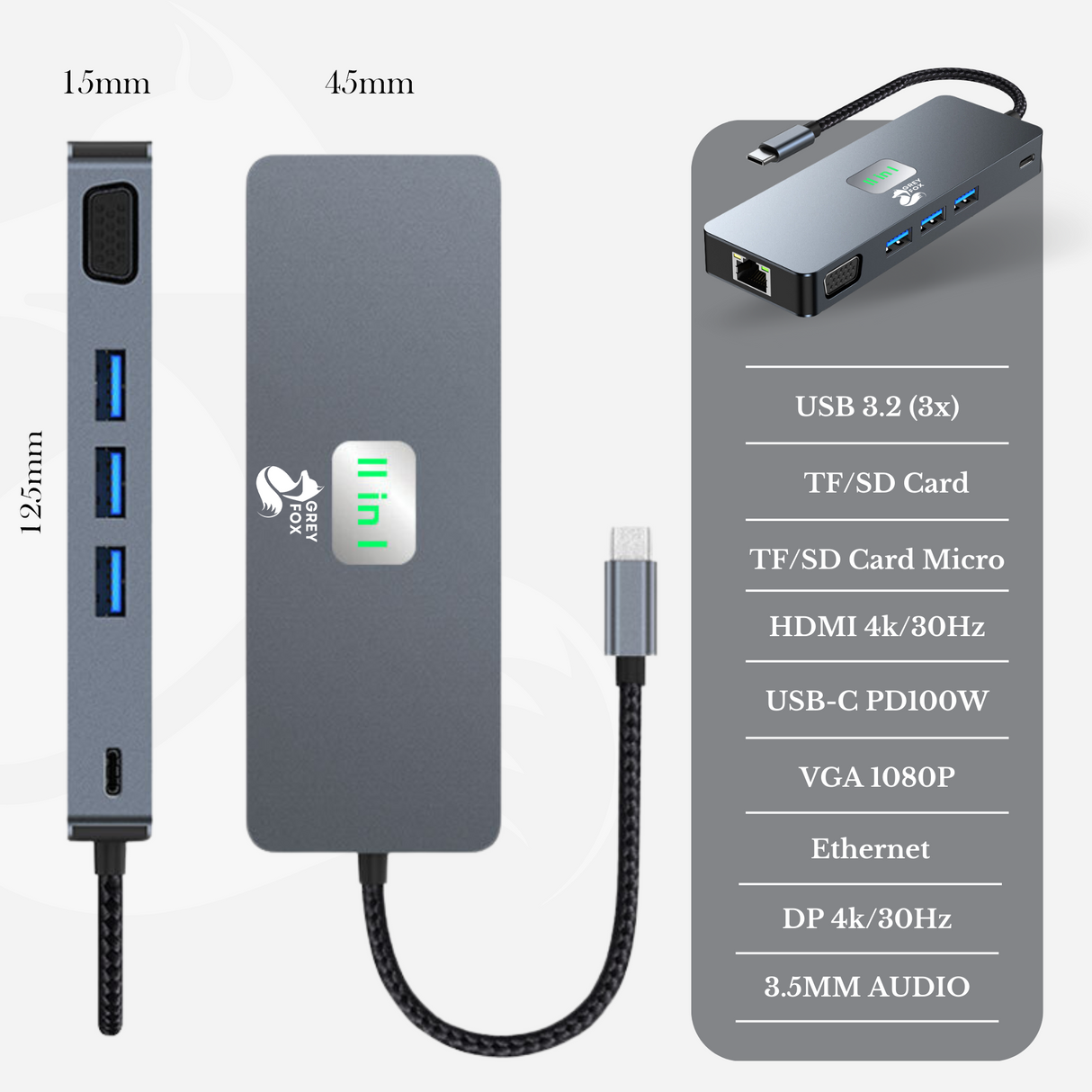 11-in-1 Netwerk/USB Hub