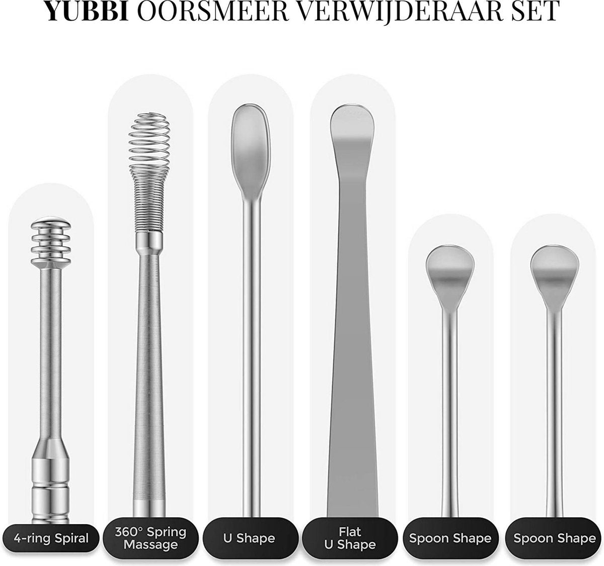 9 Delige Oorsmeer Verwijderaar Set met Etui