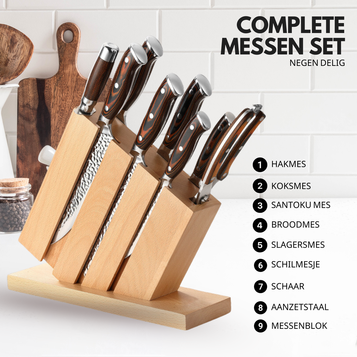 Messenblok met Messen