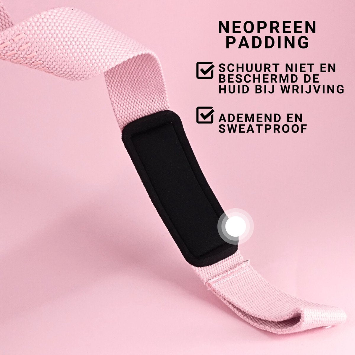 Lifting Straps Anti-Slip Roze