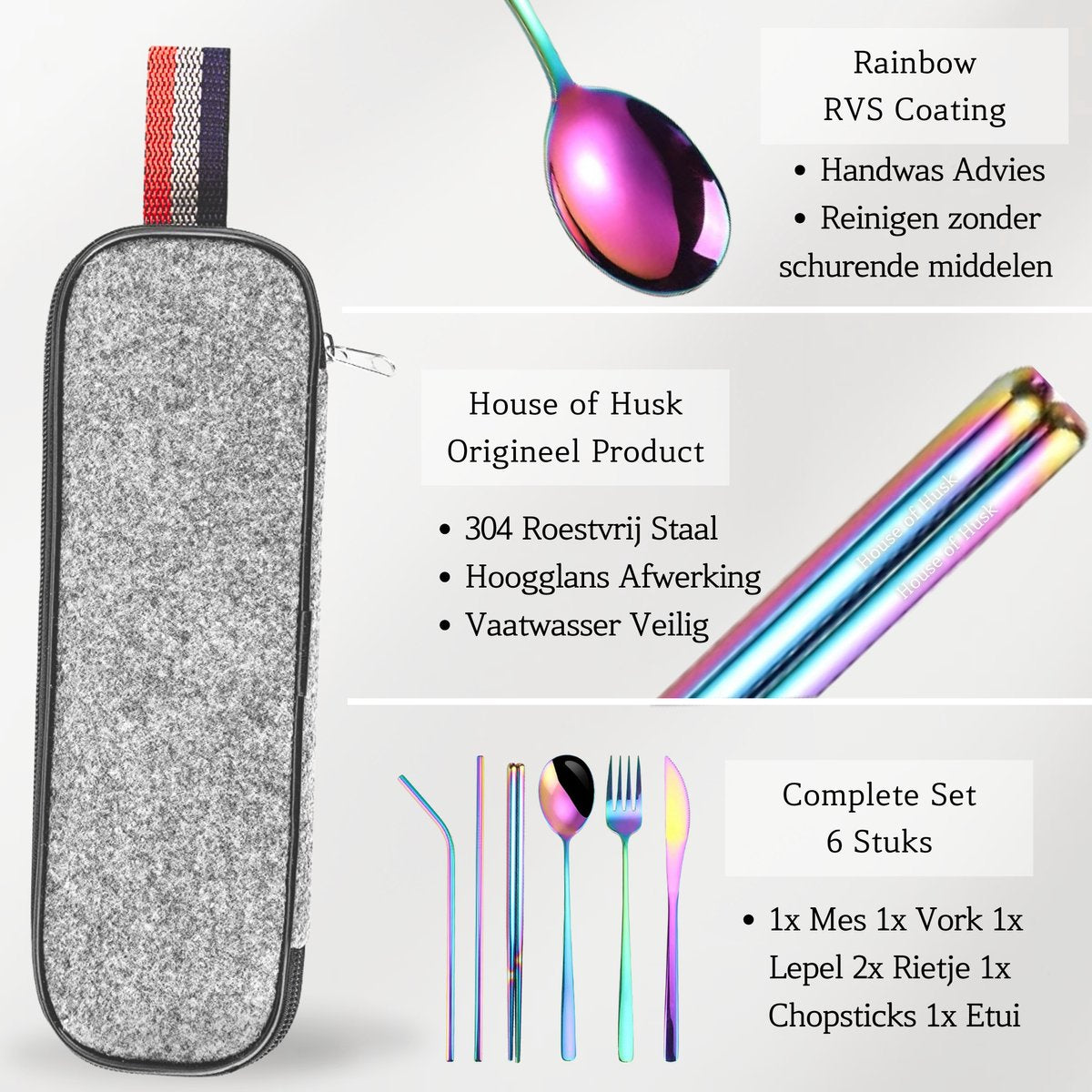 Reisbestek 7 Delig Multicolour