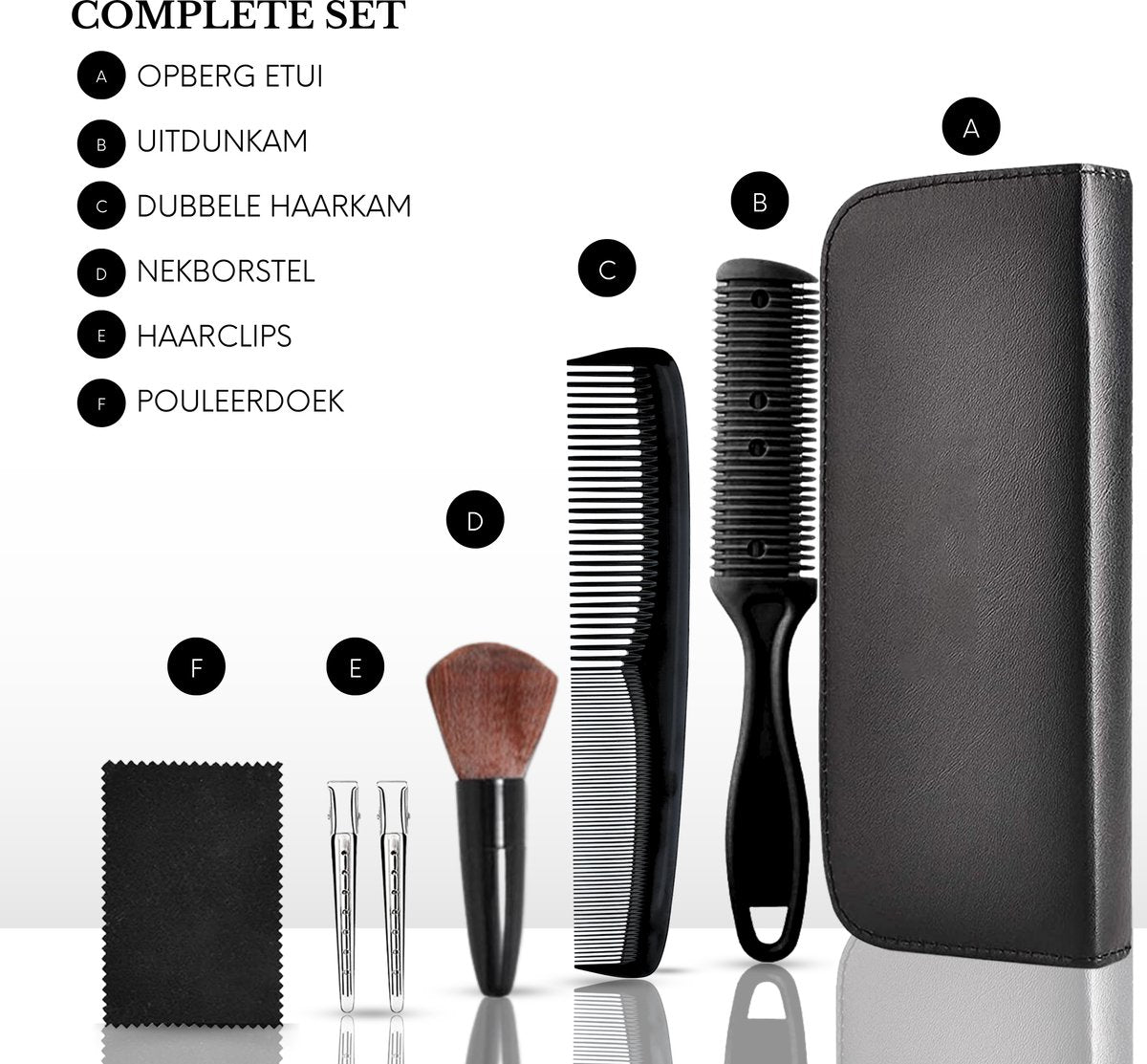 Kappersscharen Set 11-delig Zilver