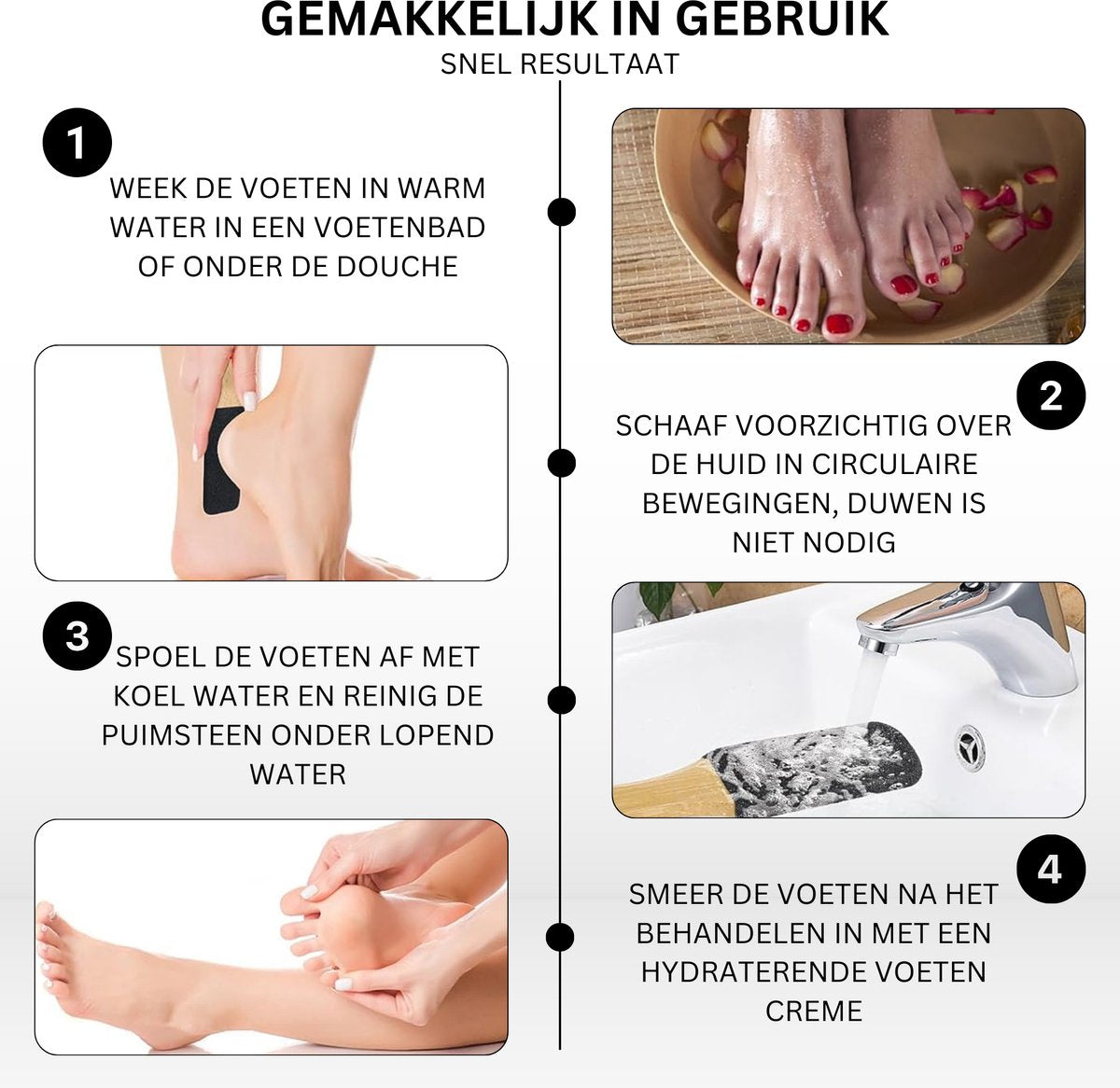 Puimsteen Voetvijl Eeltverwijderaar Wit