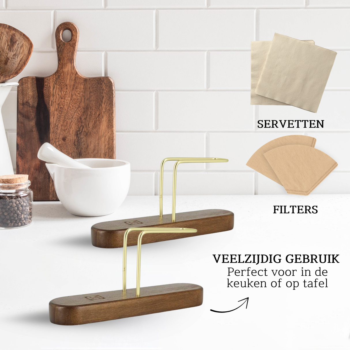 Servetten- Koffiefilter Houder