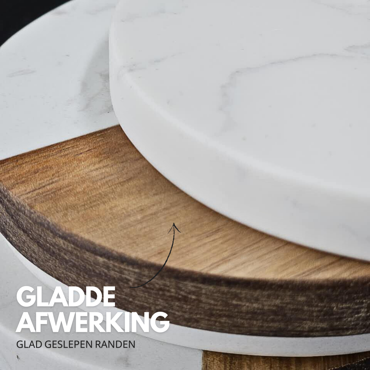 Duo Tone Onderzetters Wit