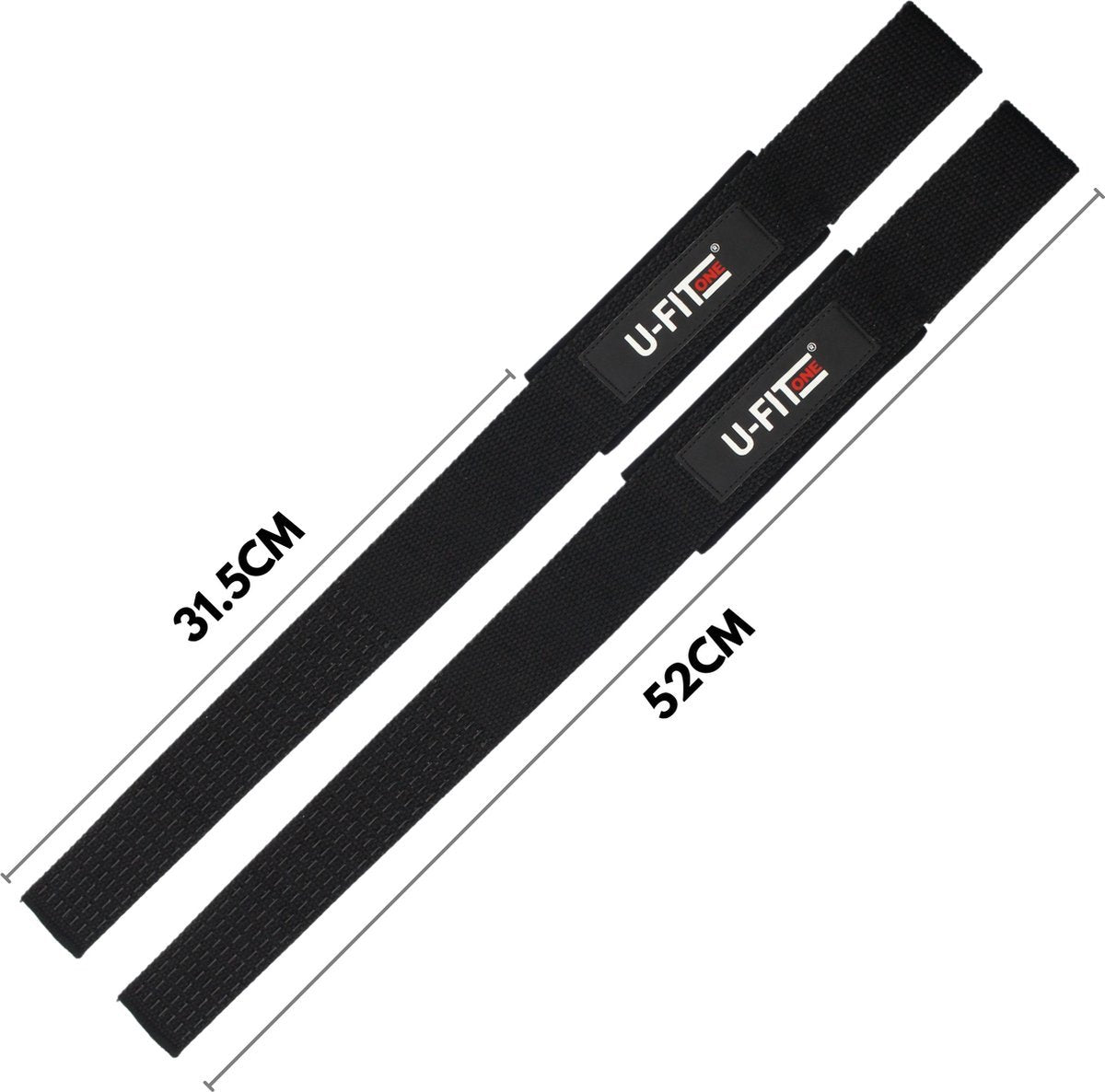 Lifting Straps Anti-Slip Zwart