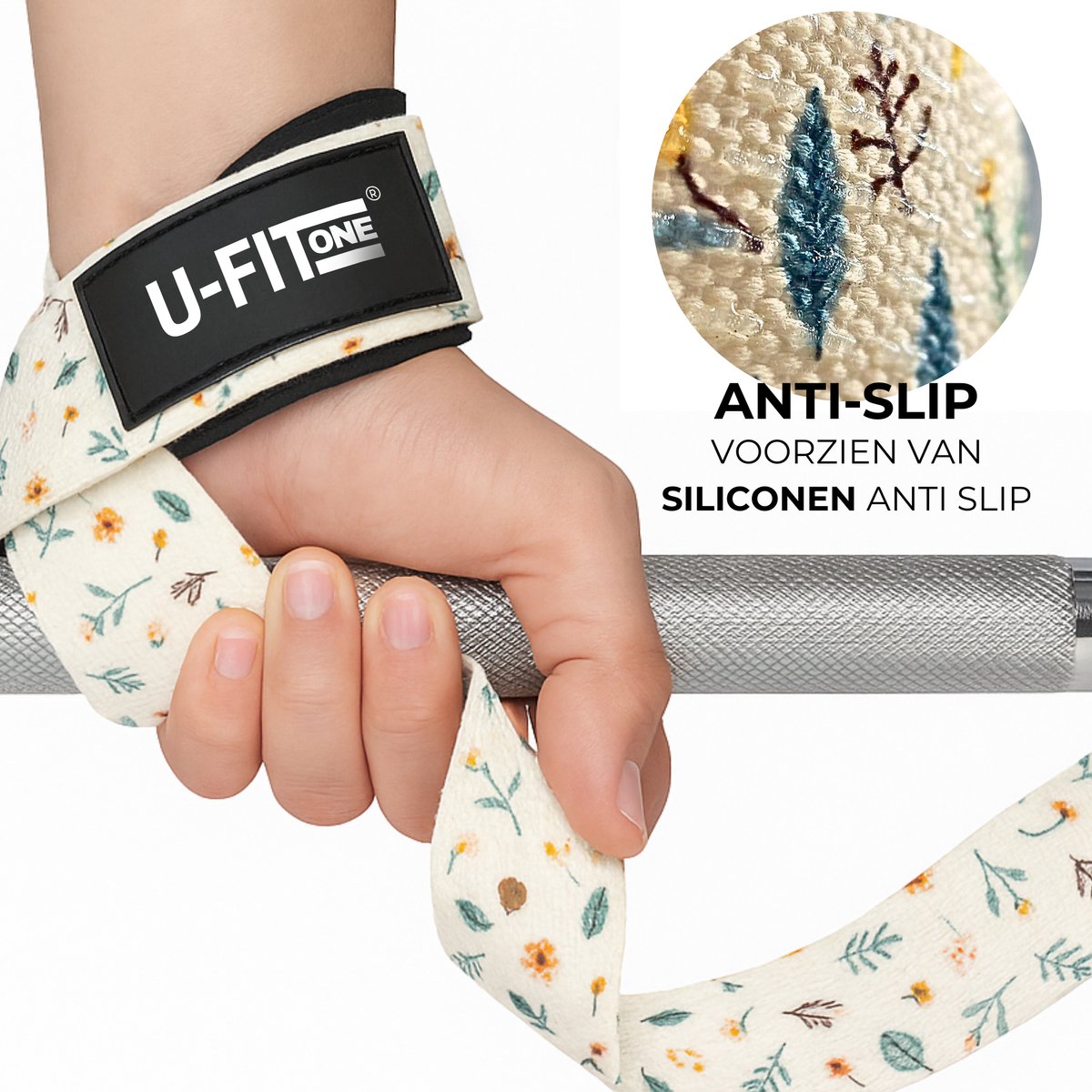 Lifting Straps Wit Bloem