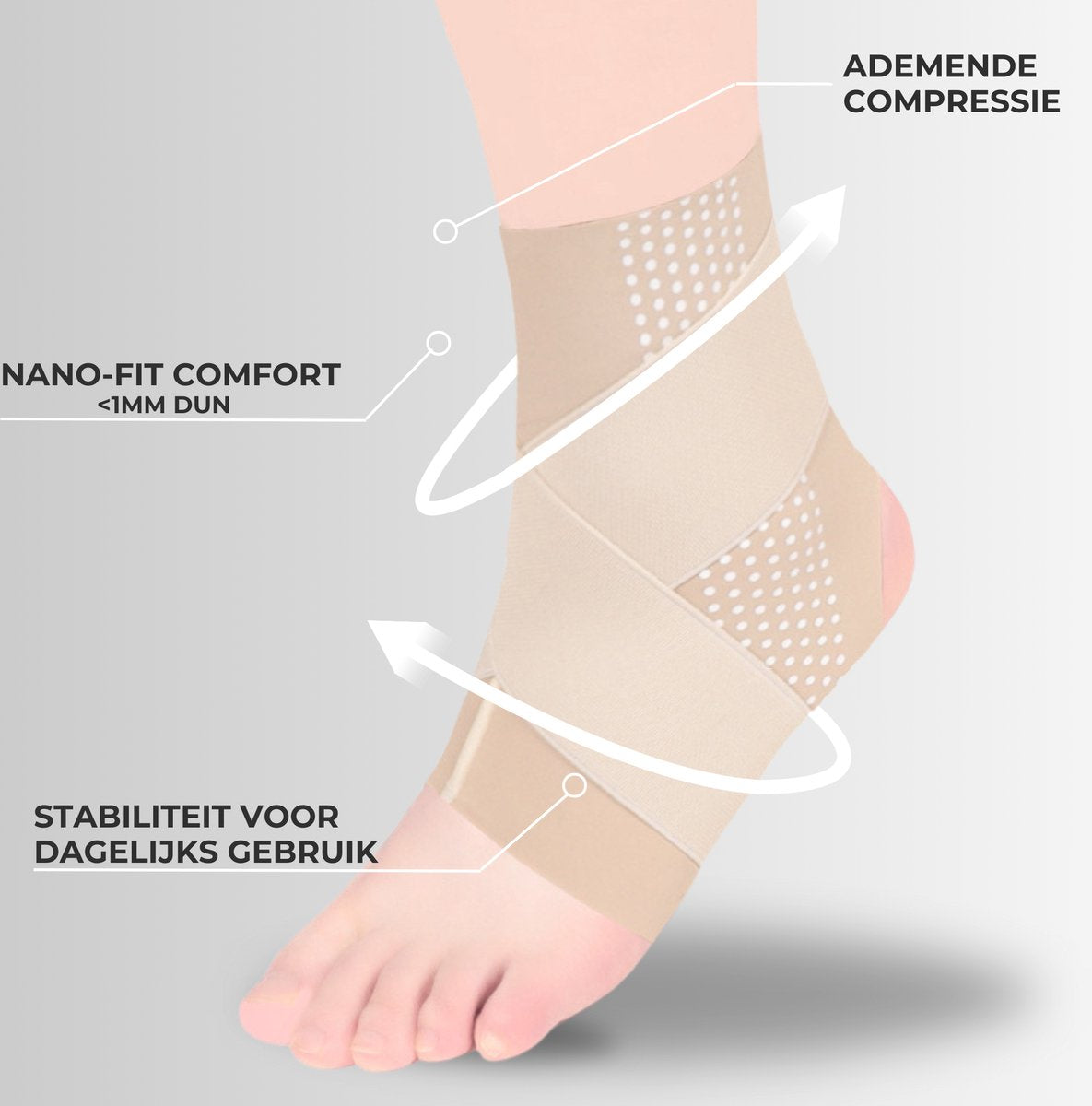 Enkelbrace Dun Beige 1 Paar