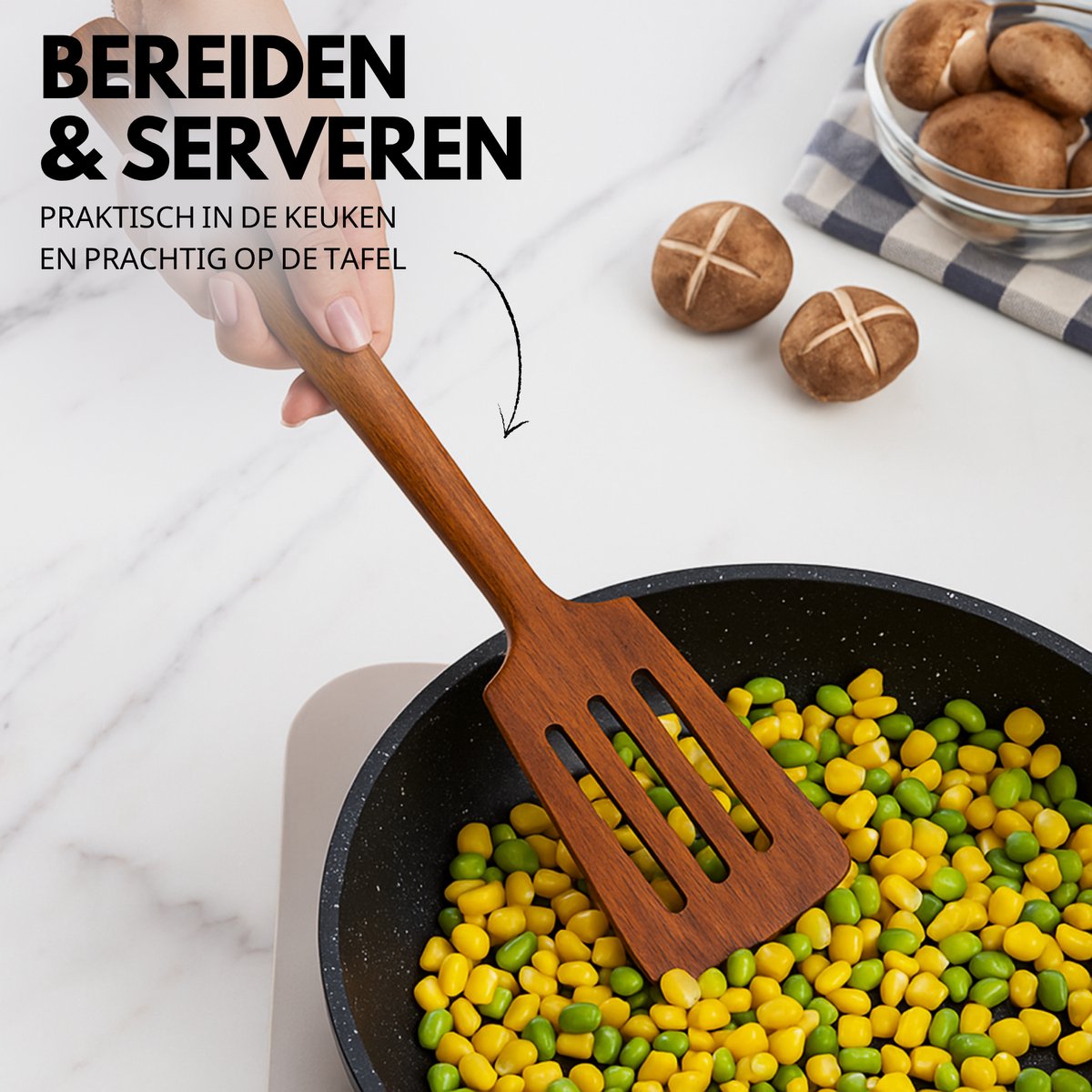 Houten Spatel Mix Set 34cm