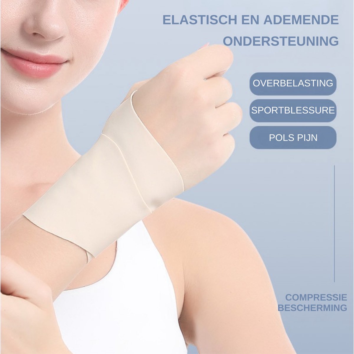 Wrist Wraps 1 Paar Beige