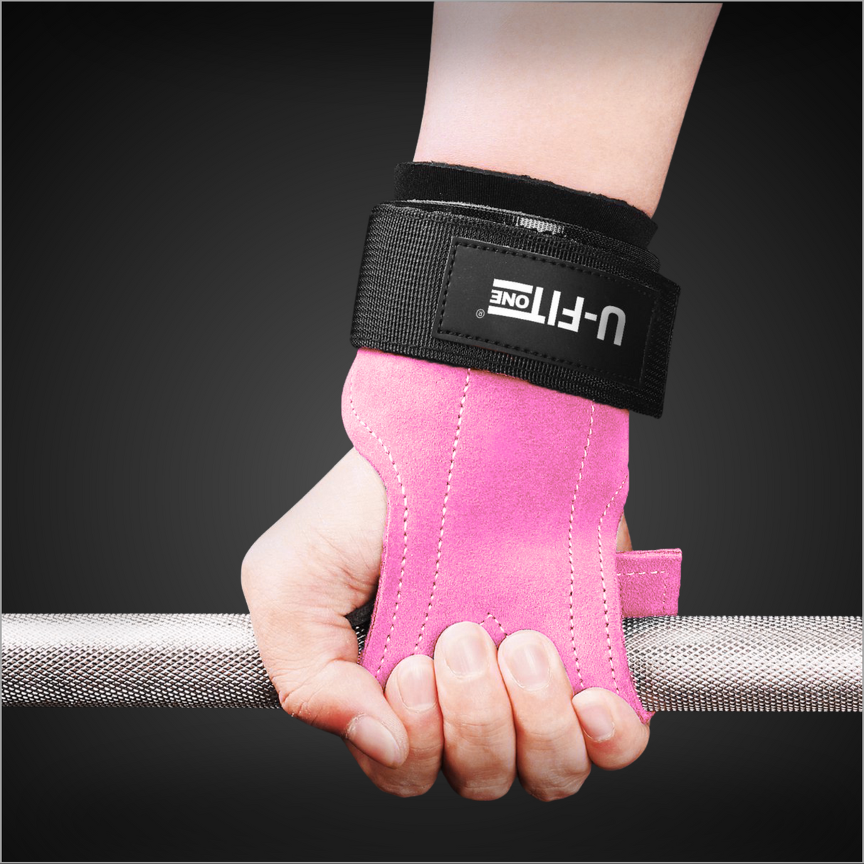 Leren Lifting Straps Roze