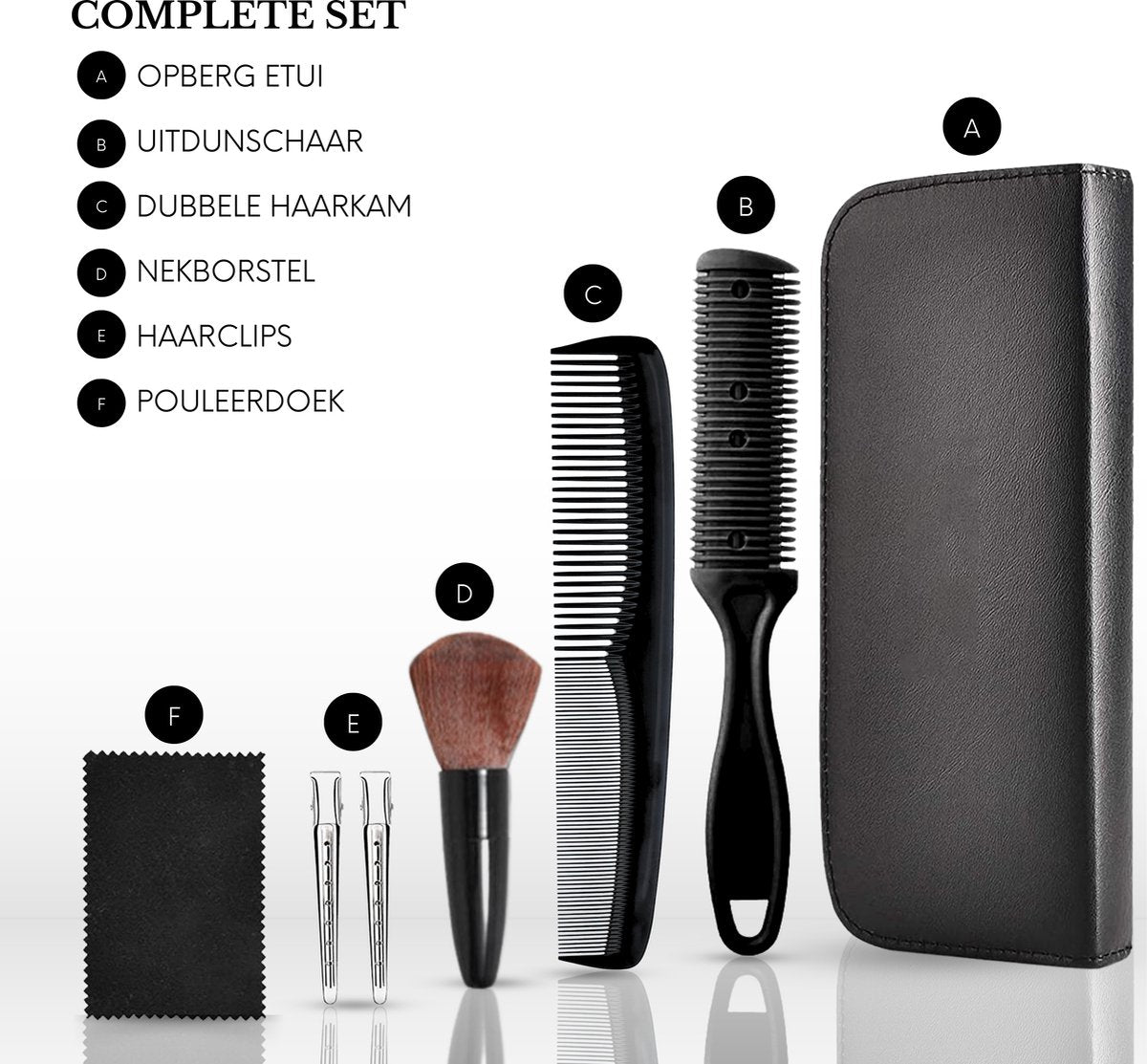 Kappersscharen Set 11-delig Zilver-Goud