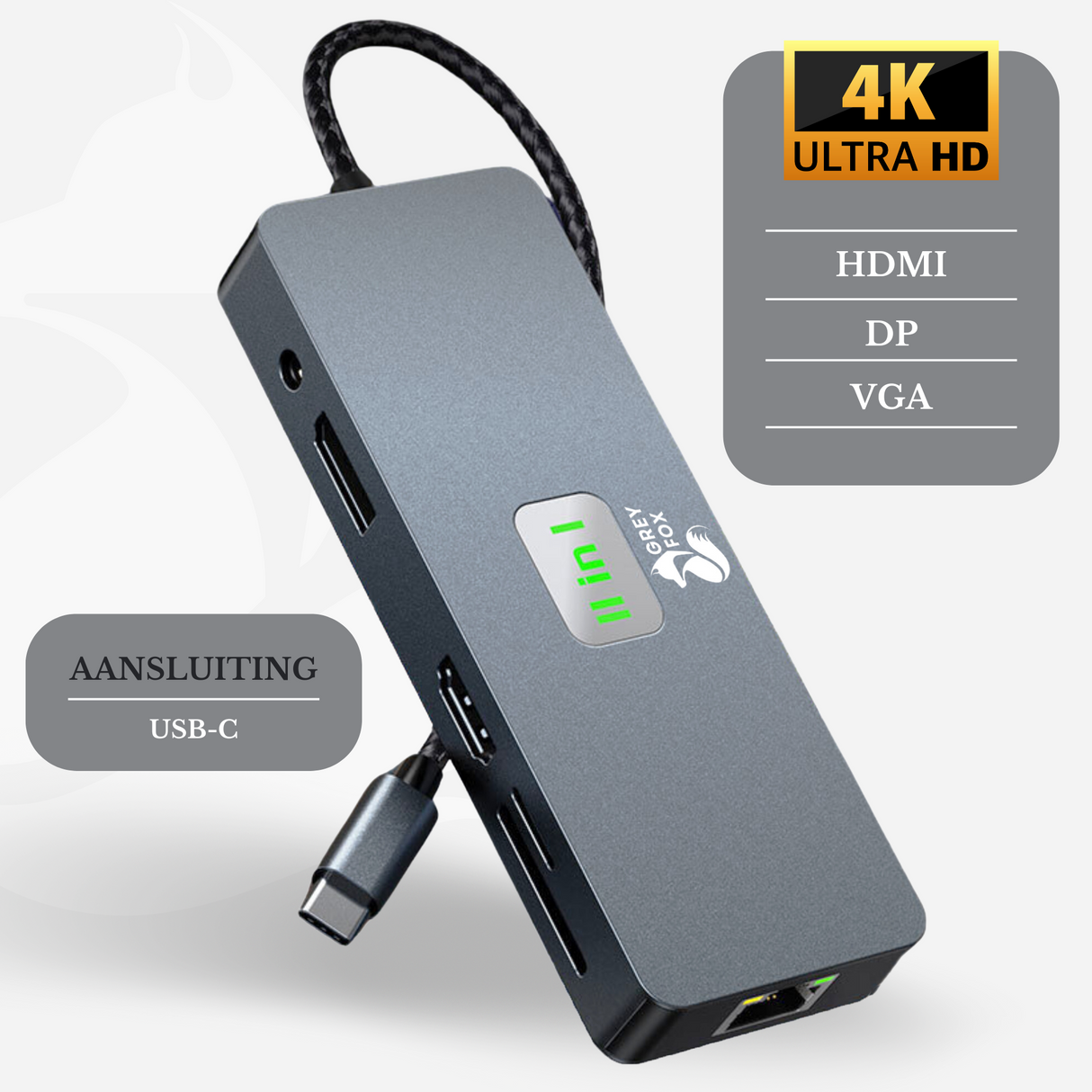 11-in-1 Netwerk/USB Hub