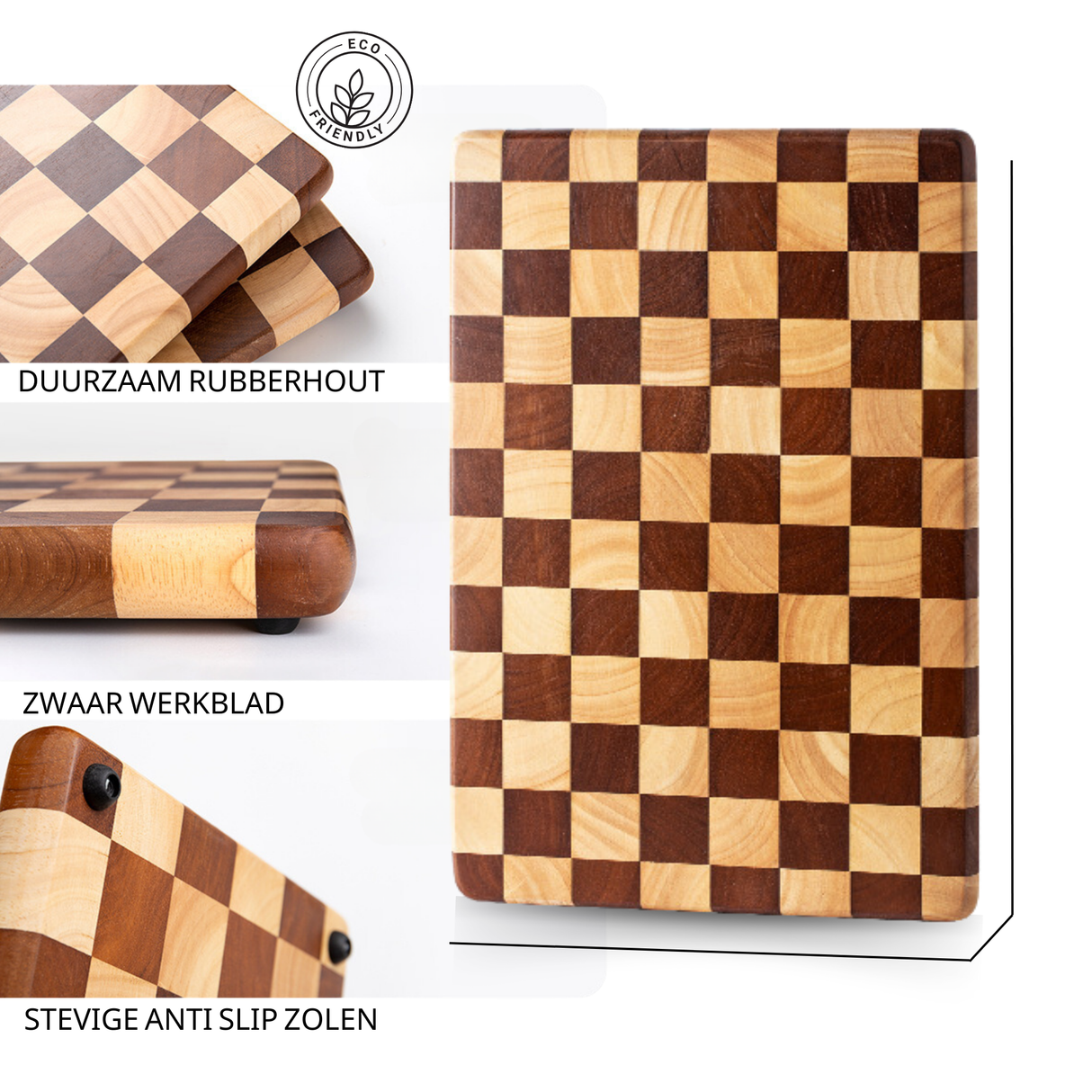 Snijplank 'Check' Groot 41x28x2.5cm