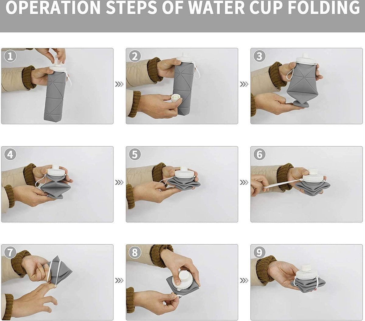 Opvouwbare Waterfles 0.6 Liter