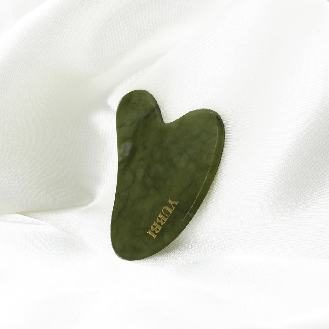 Gua Sha Set Donker Groene Jade