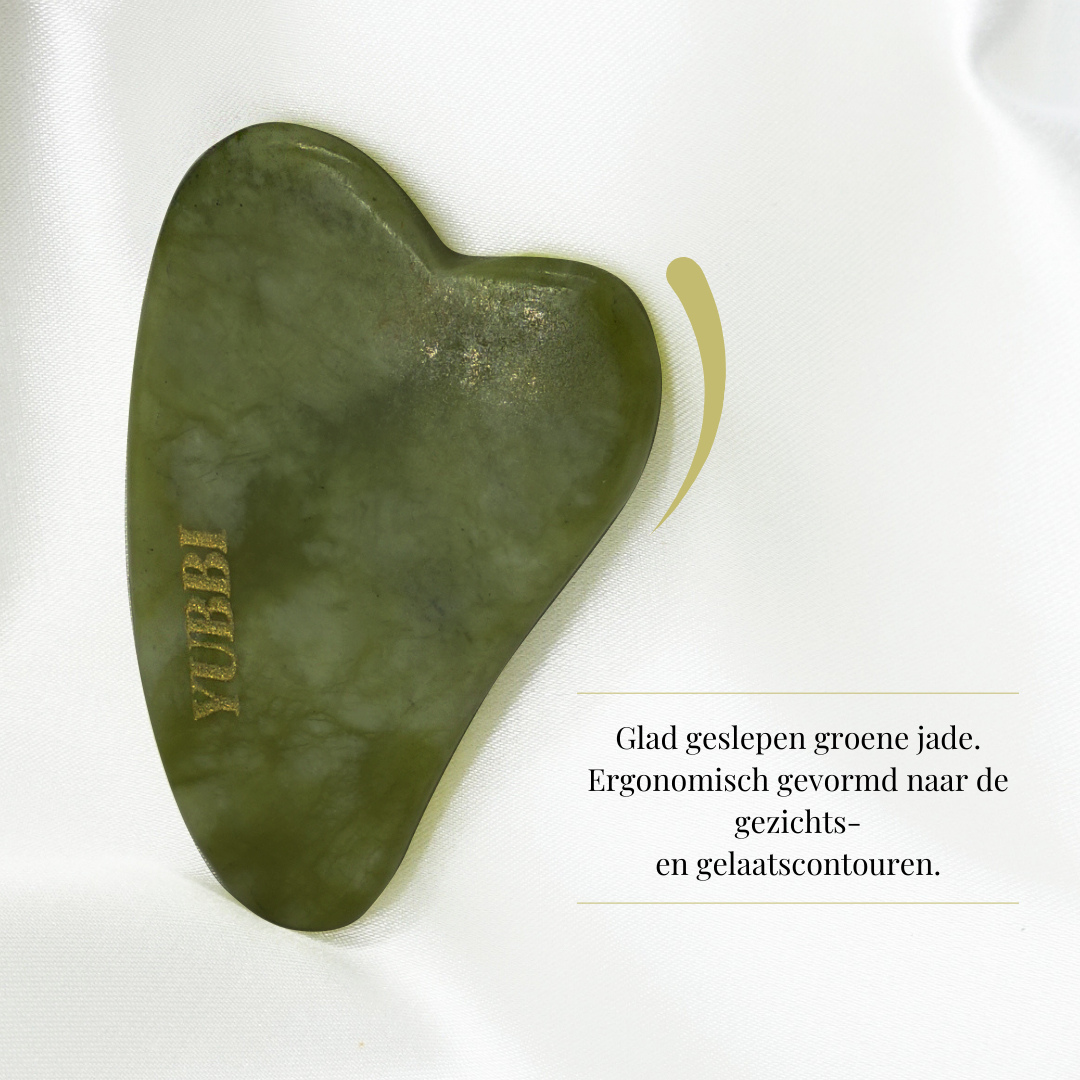 Gua Sha Set Donker Groene Jade