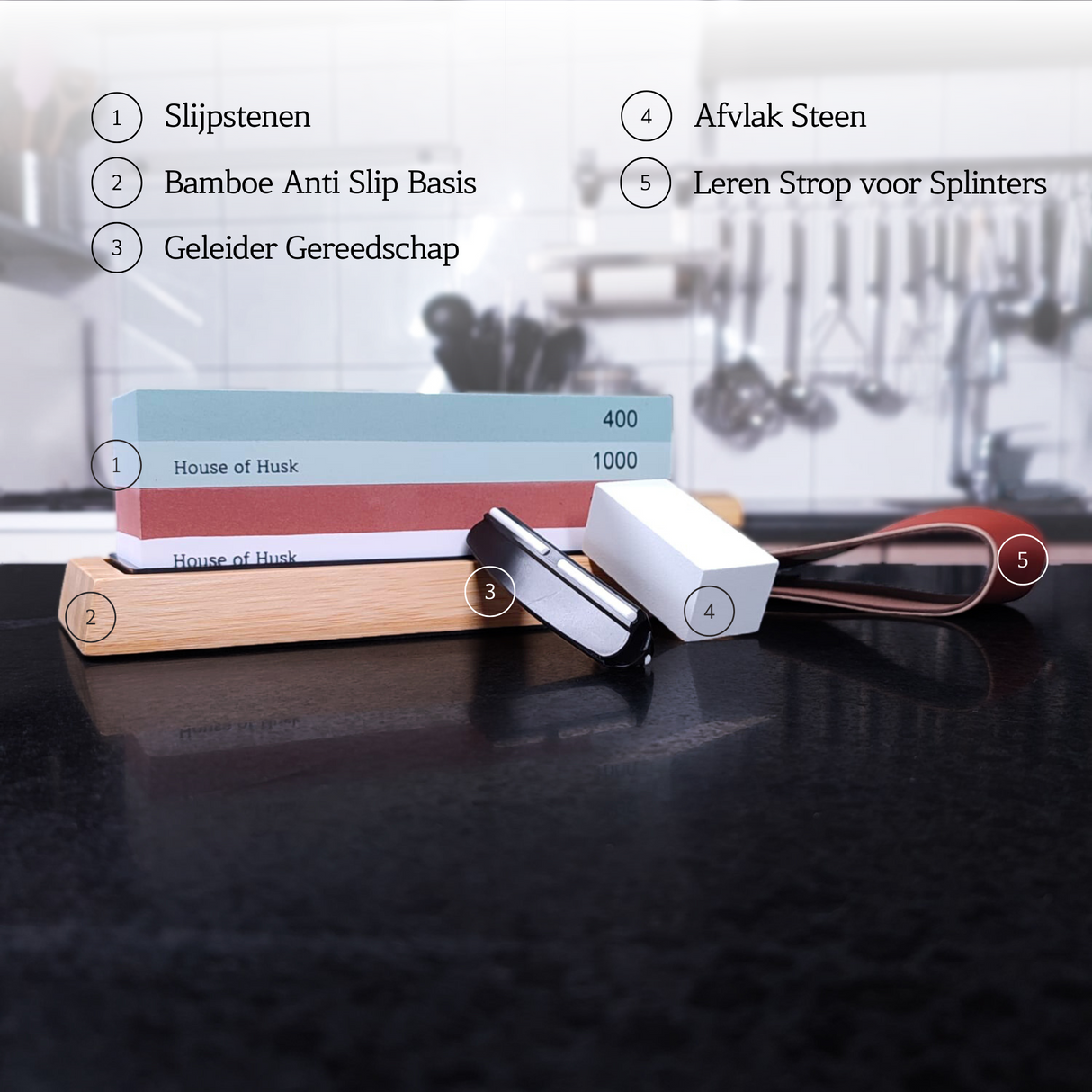 Dubbelzijdige Messen Slijpstenen Set