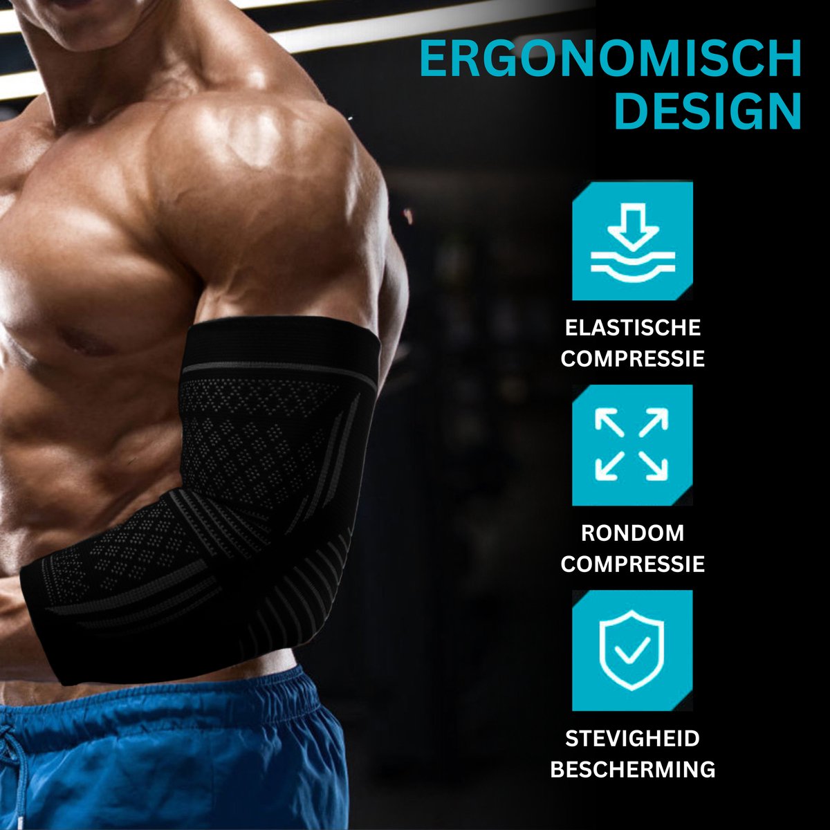 Elleboog Brace Zwart 1 Paar