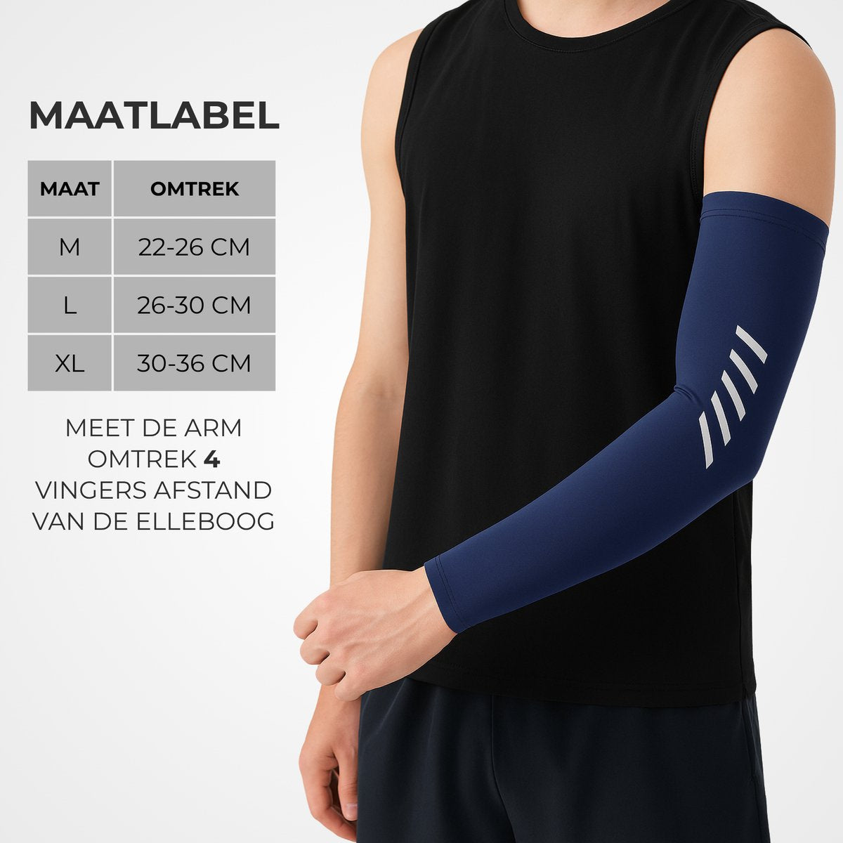 UPF 50+ UV Bescherming Arm Sleeves 2 Stuks Blauw