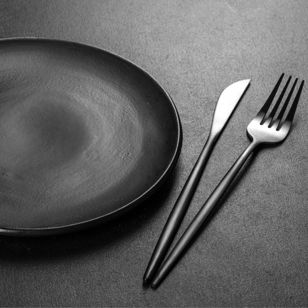 Bestek 5-delig 1 Persoons Set Mat Zwart