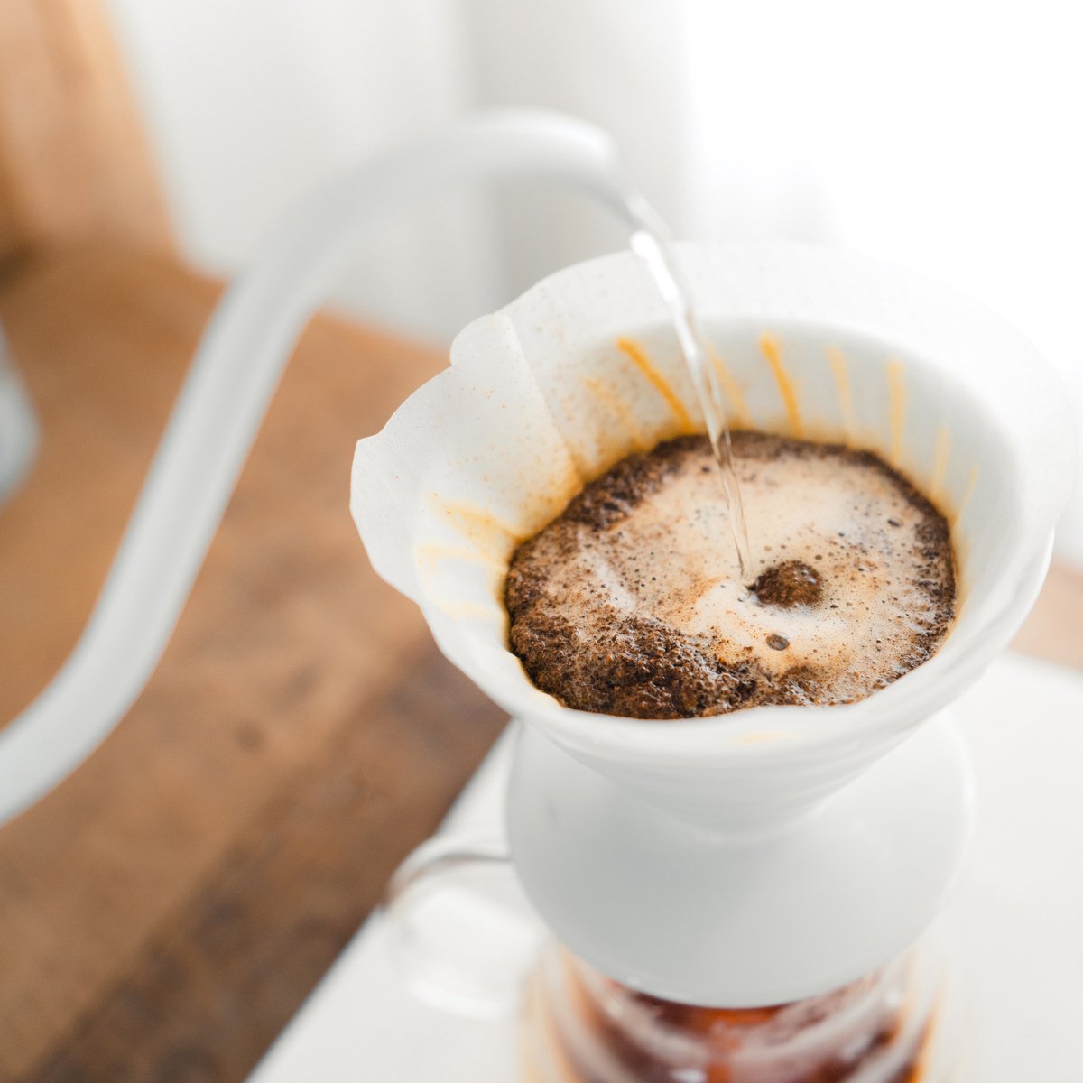 Slow Coffee Ketel 600ml Wood Wit