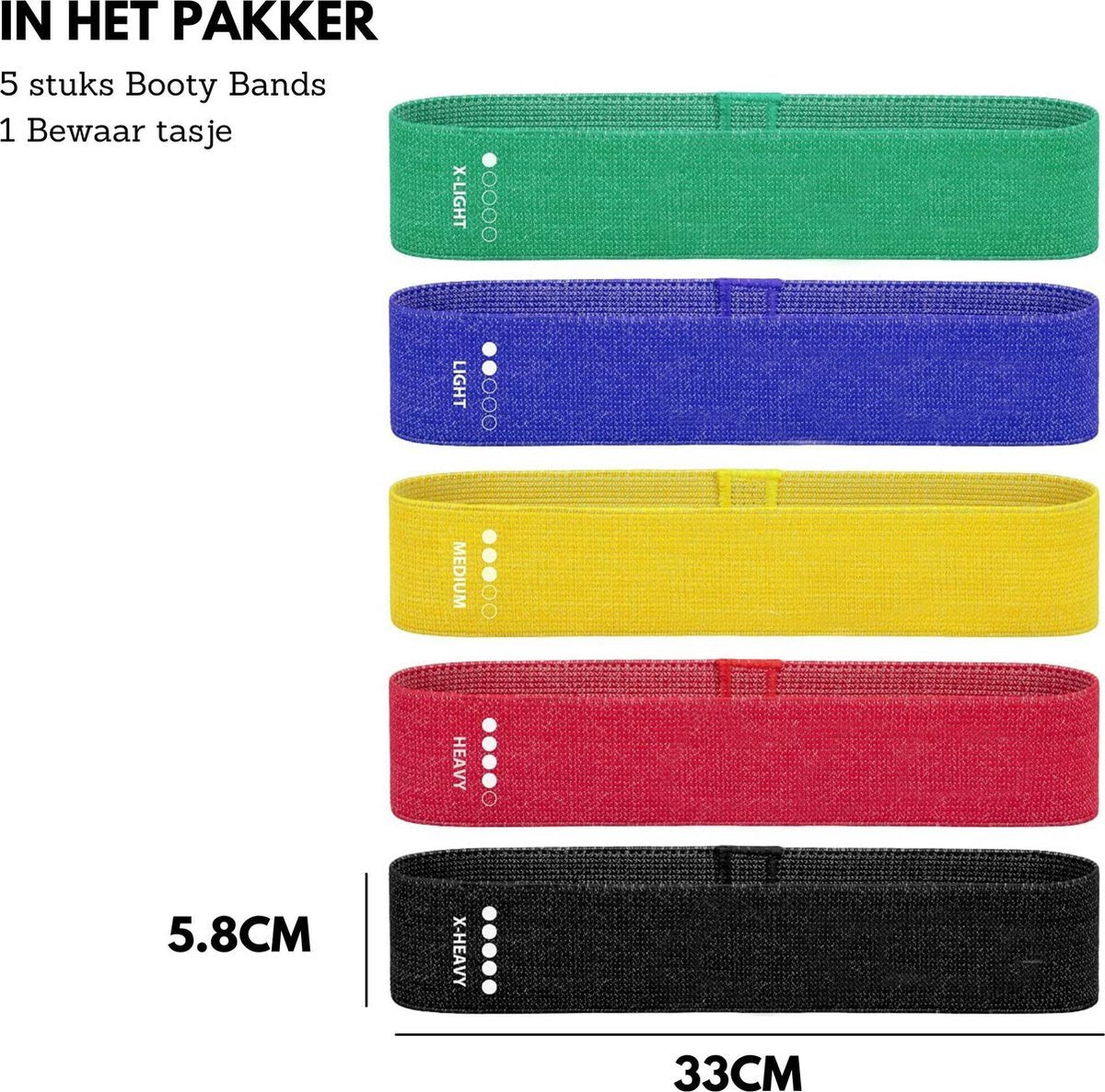 Stoffen Elastiek Booty Band Set