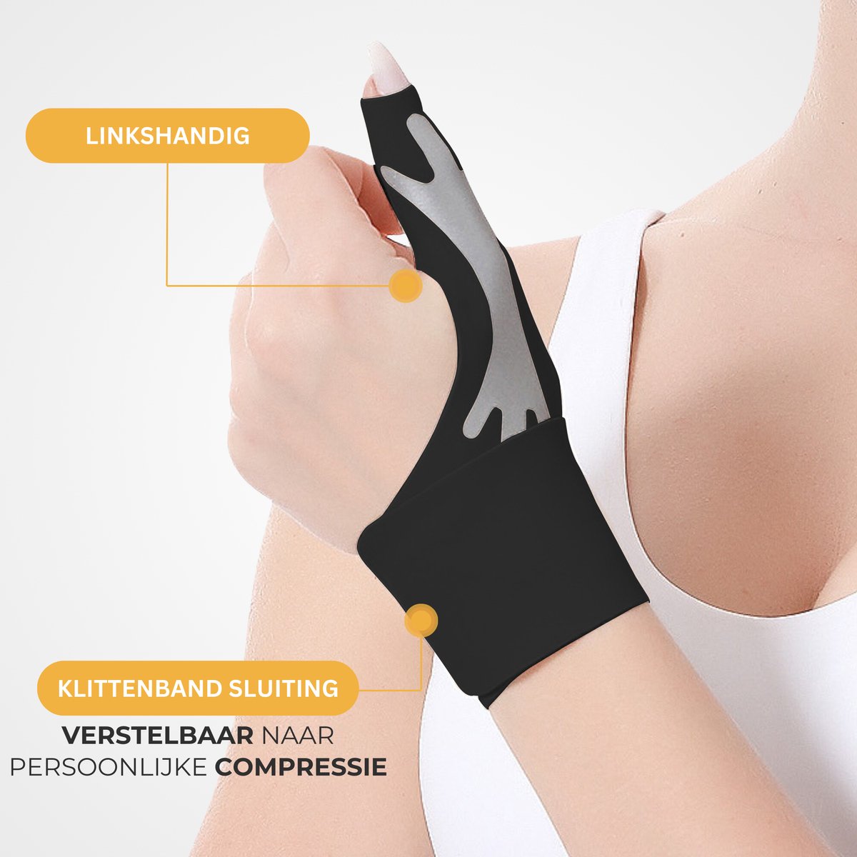 Duimbrace Dun 1 Paar Zwart