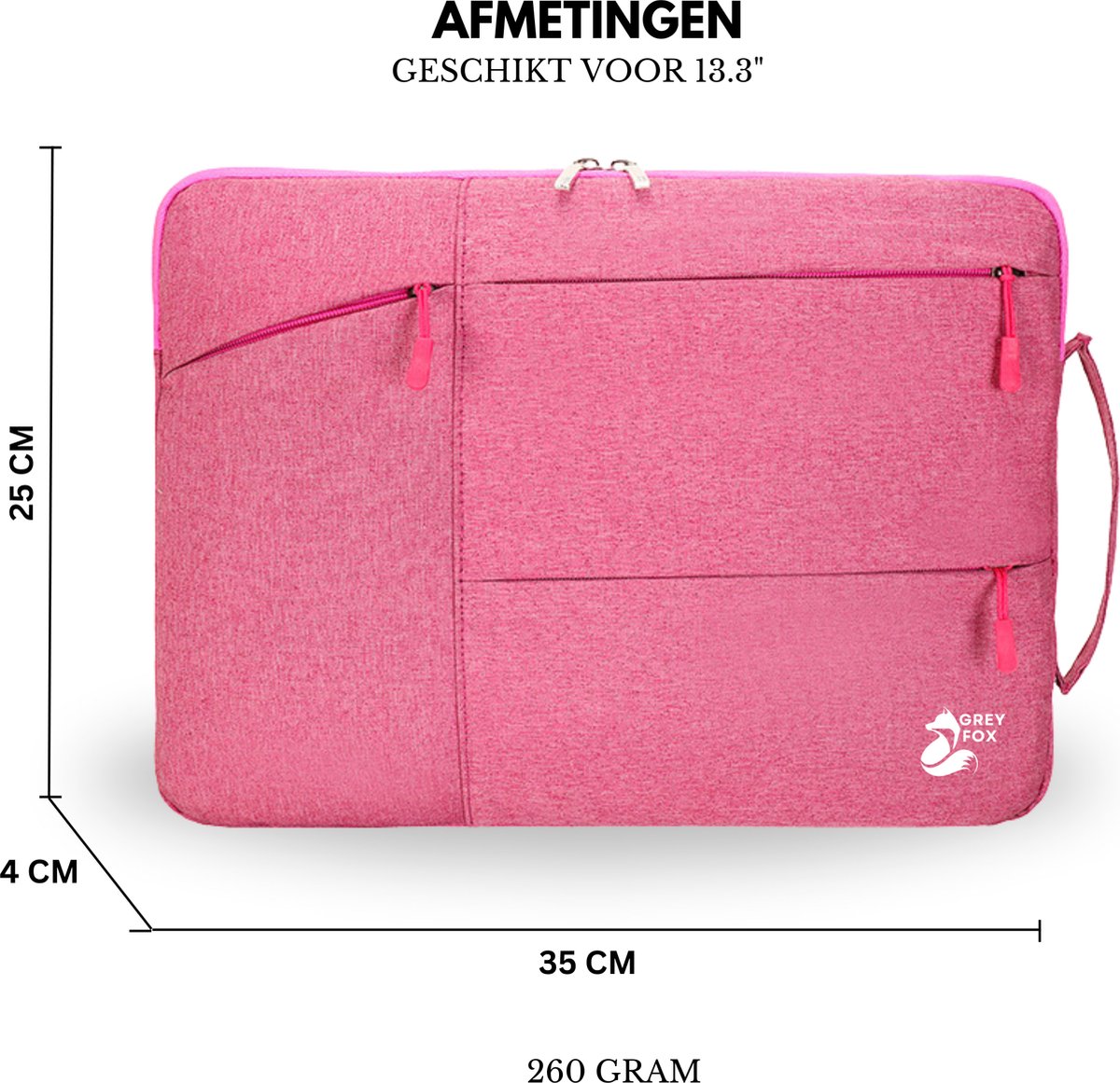 Laptophoes Basic 13inch Roze