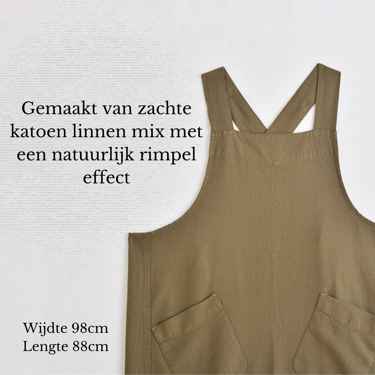 Keukenschort 'Blanco' Khaki