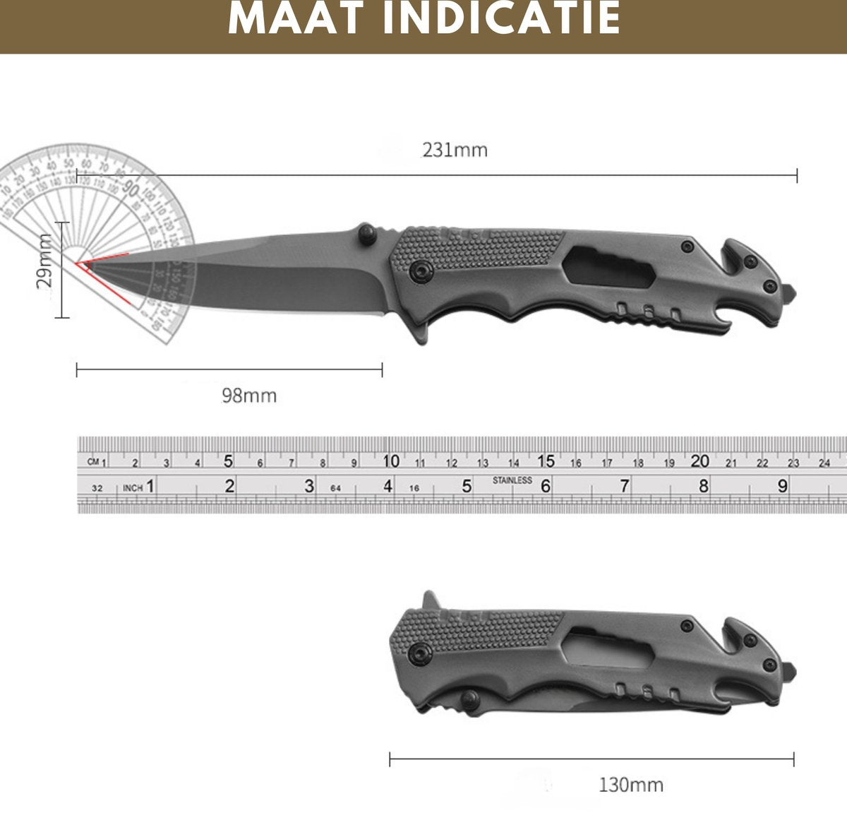 Opvouwbaar Zakmes Zwart
