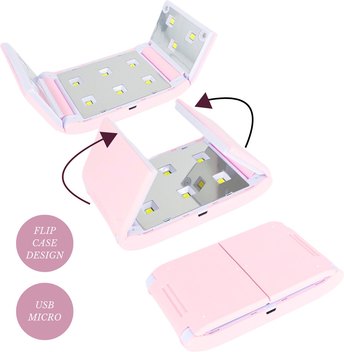 Opvouwbare Mini UV LED Nagellamp