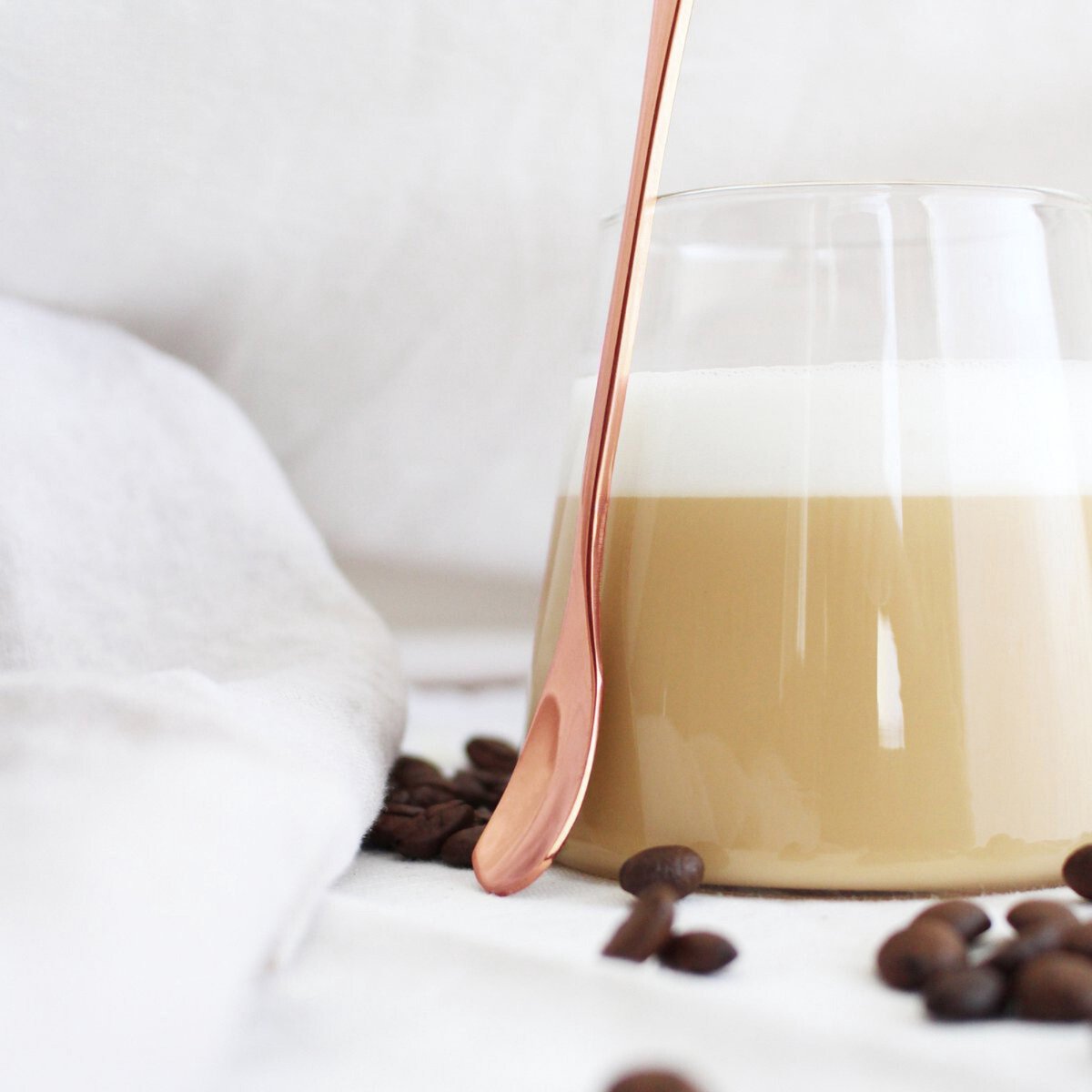 Dun Longdrinklepels 17cm Rose Goud 6 Stuks