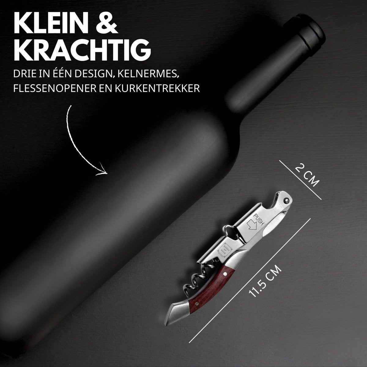 Multifunctioneel Kurkentrekker Donker Bruin