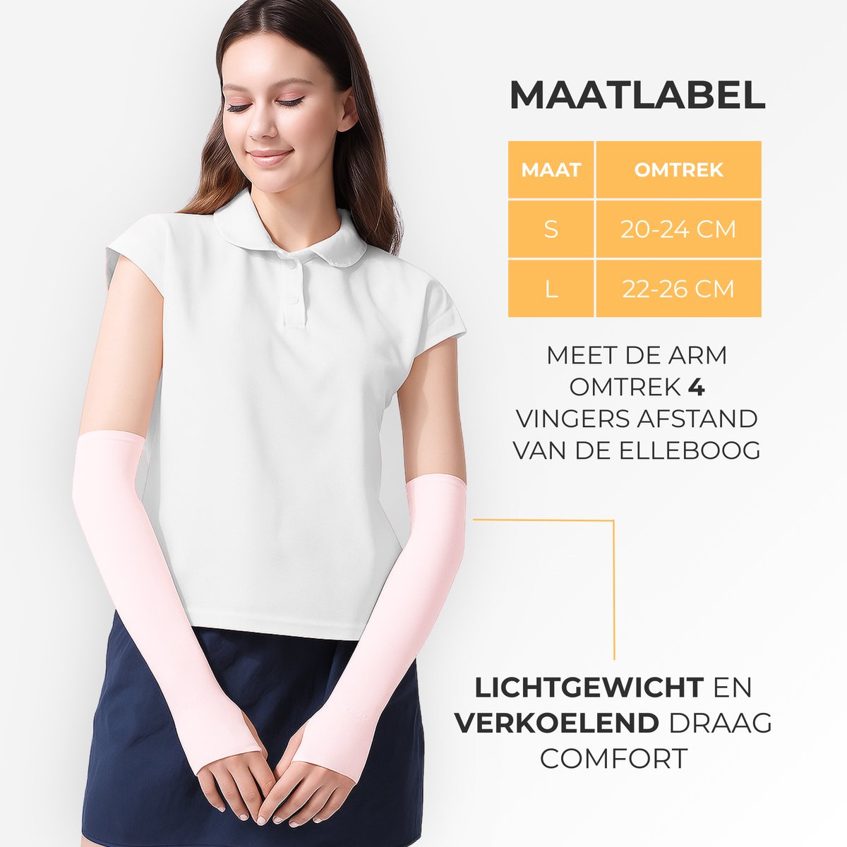 UPF 50+ UV Bescherming Arm Sleeves 2 Stuks Roze