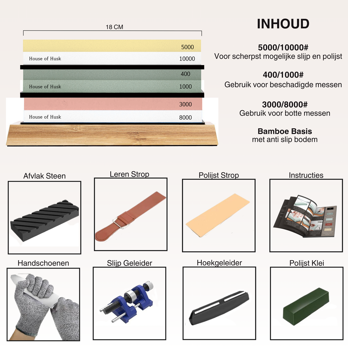 Dubbelzijdige Messen Slijpstenen Compleet