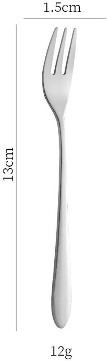 Gebaksvorken 12 Stuks Zilver