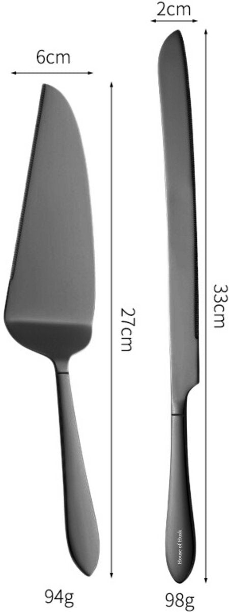 Taartmes en Taartschep Set Zwart