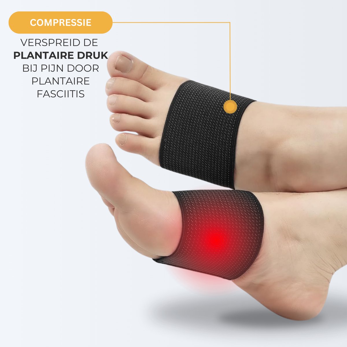 Voetboogbrace 2 Stuks Zwart