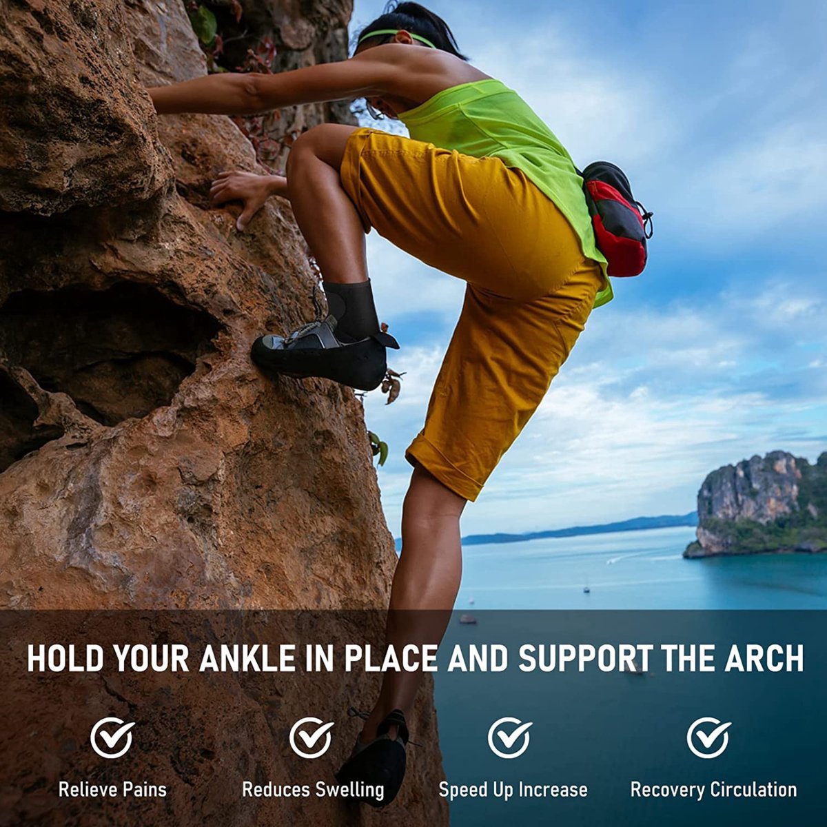 Enkelbrace Zwart 1 Stuk