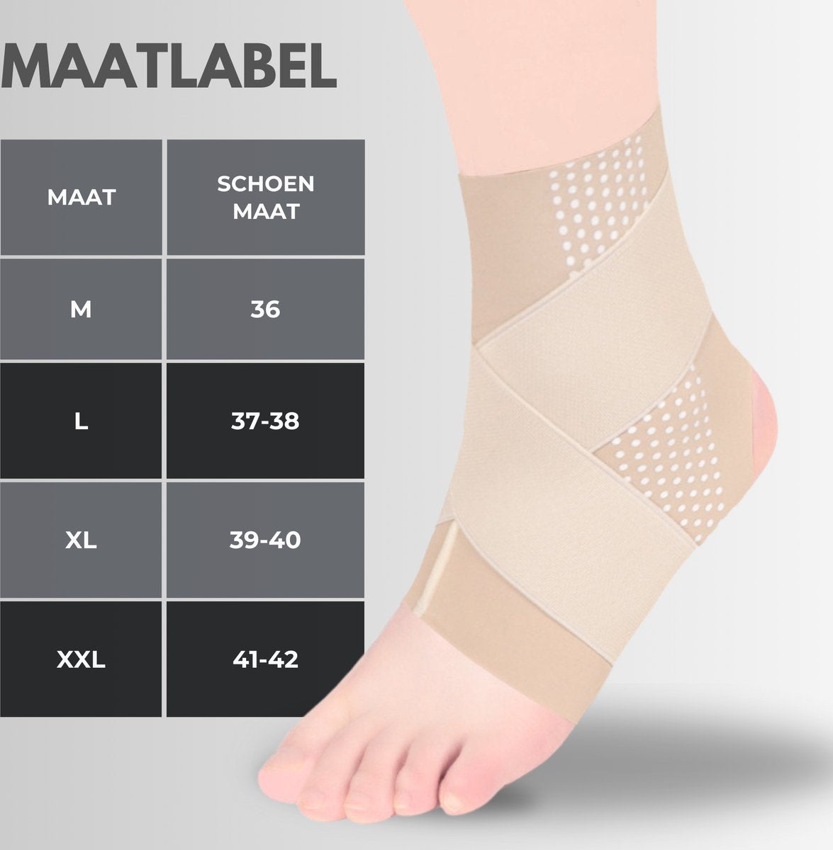 Enkelbrace Dun Beige 1 Paar