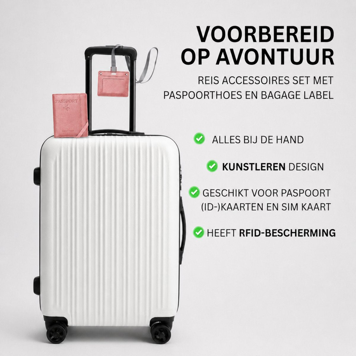 Paspoort Hoesje met Kaarthouder Roze