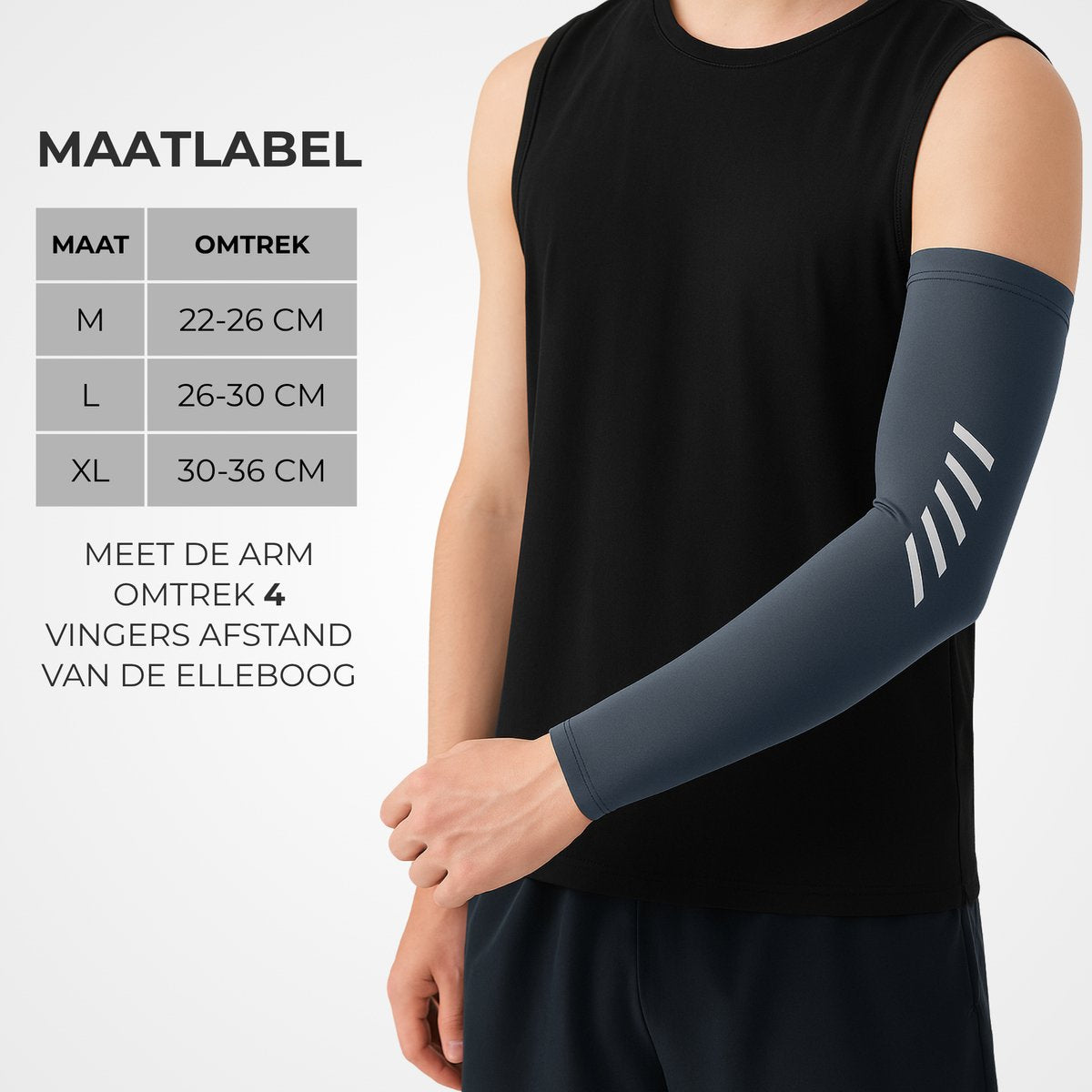 UPF 50+ UV Bescherming Arm Sleeves 2 Stuks Grijs