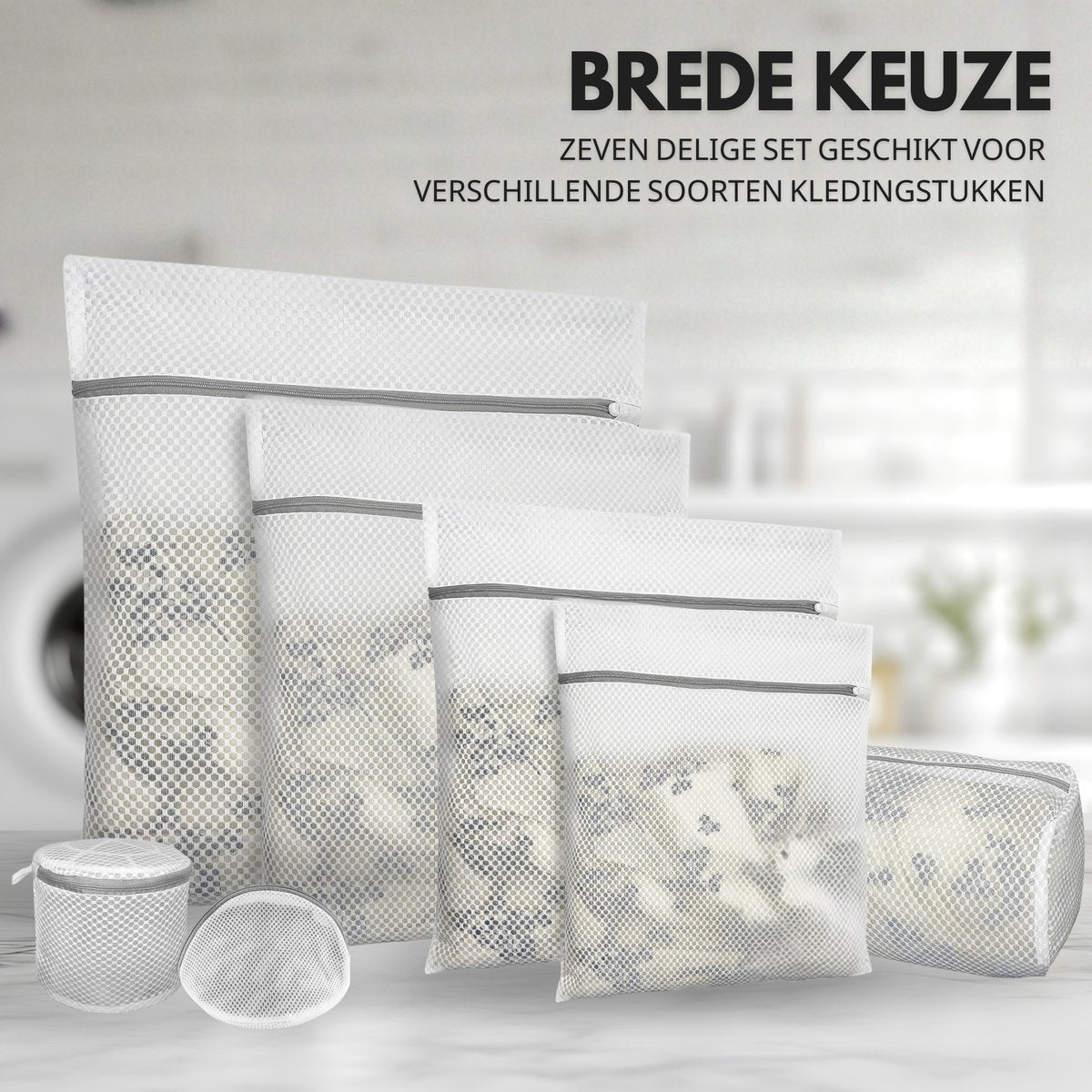 Waszakken set van 7 Wit