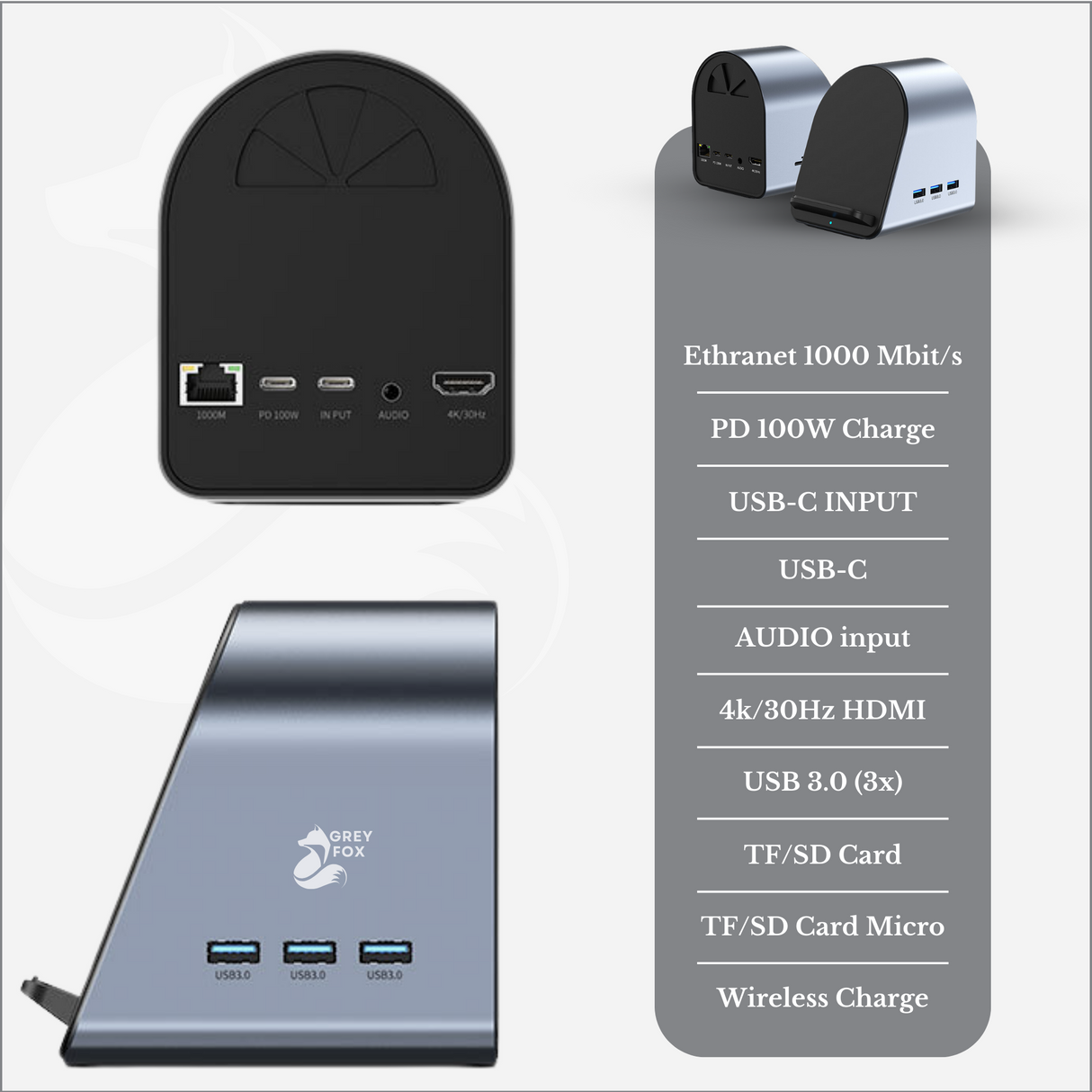 Draadloze Oplader USB/Network Hub