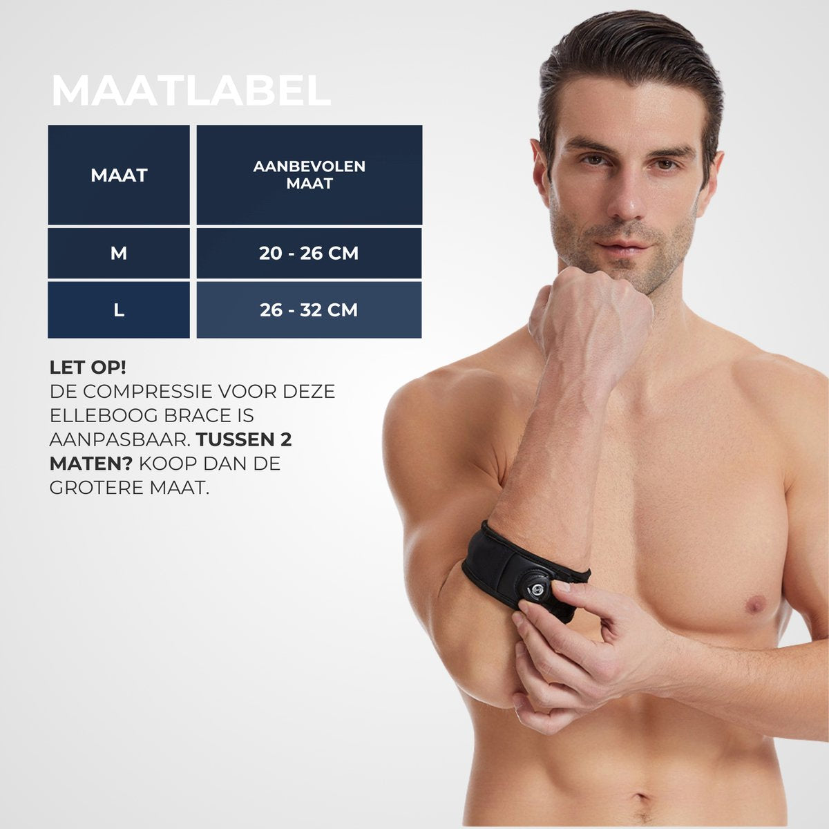 Aanpasbare Elleboog Brace 1 Stuk Zwart