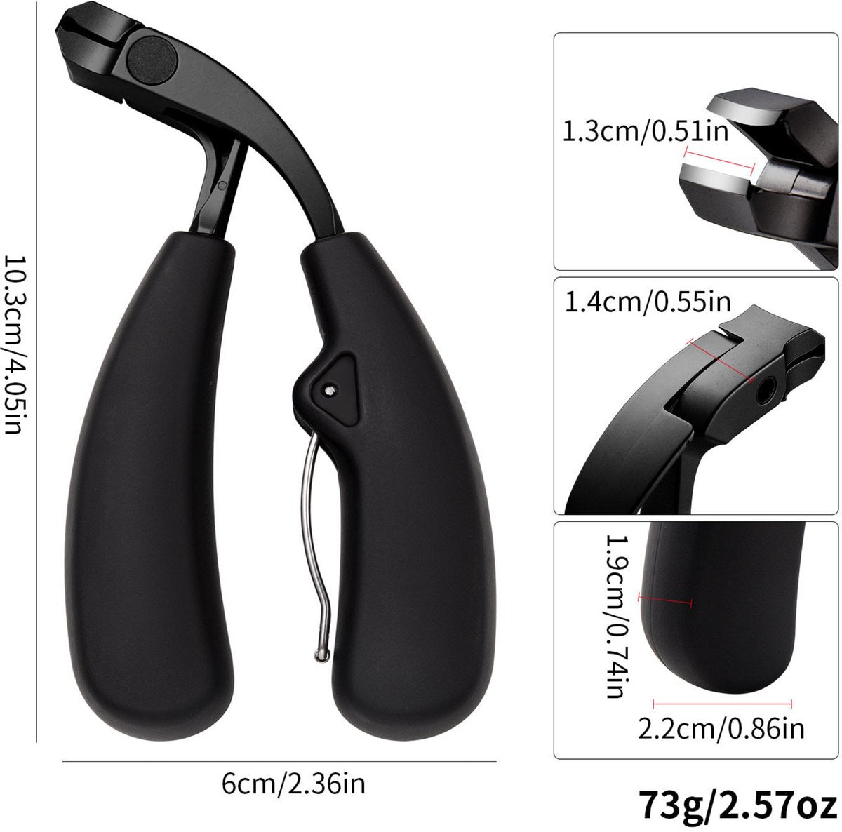 Gebogen Nageltang Zwart