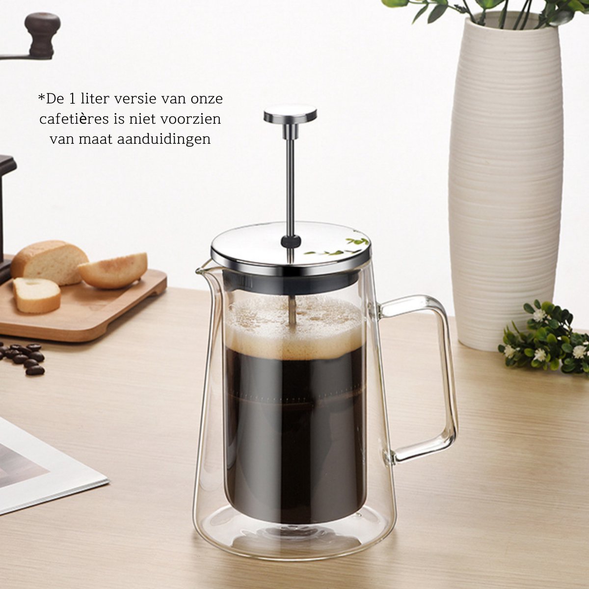 Dubbelwandige Cafetière 1L